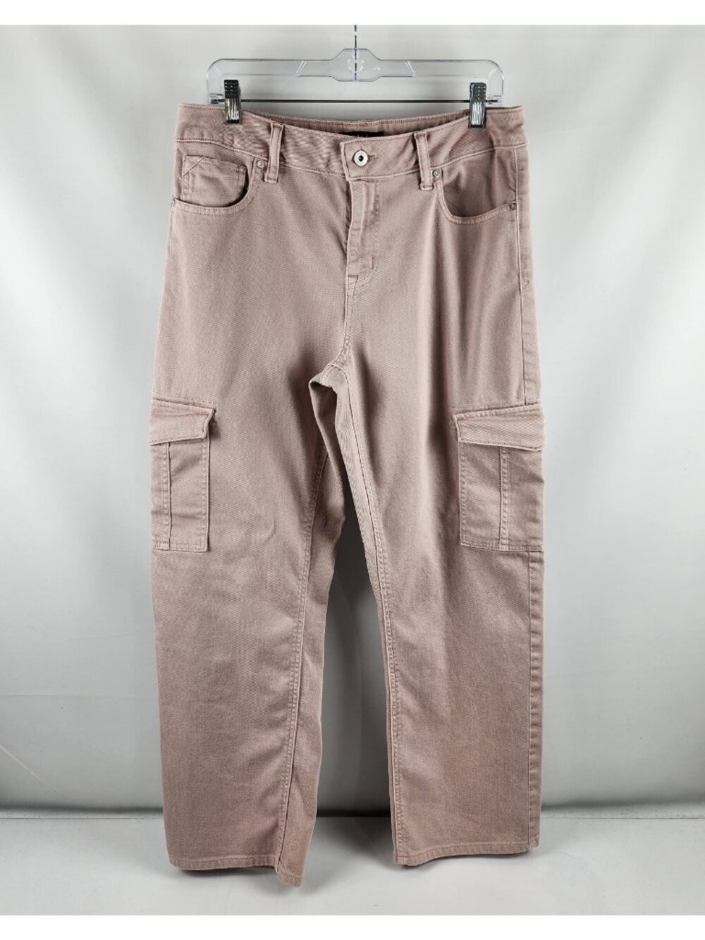 Edgely Jeans Womens 12 Pink Mauve Relaxed Boyfriend Straight Leg Denim (34x30)